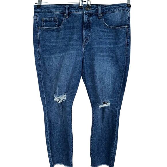 Torrid High Rise Straight Jean Stretch - Dark Wash Size 18 R - Picture 3 of 6